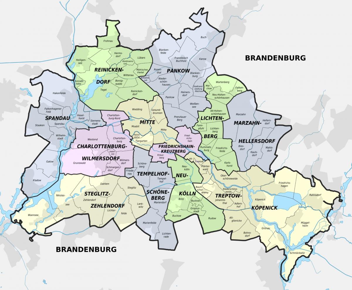 Zatrudnianie osób mapie Berlina