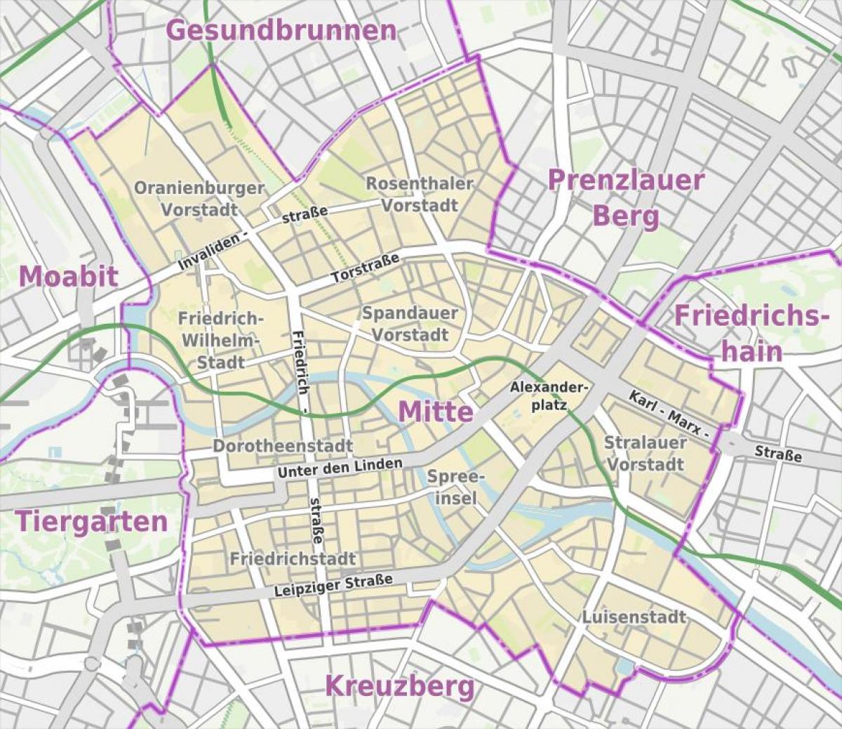 Berlin mapa Berlin