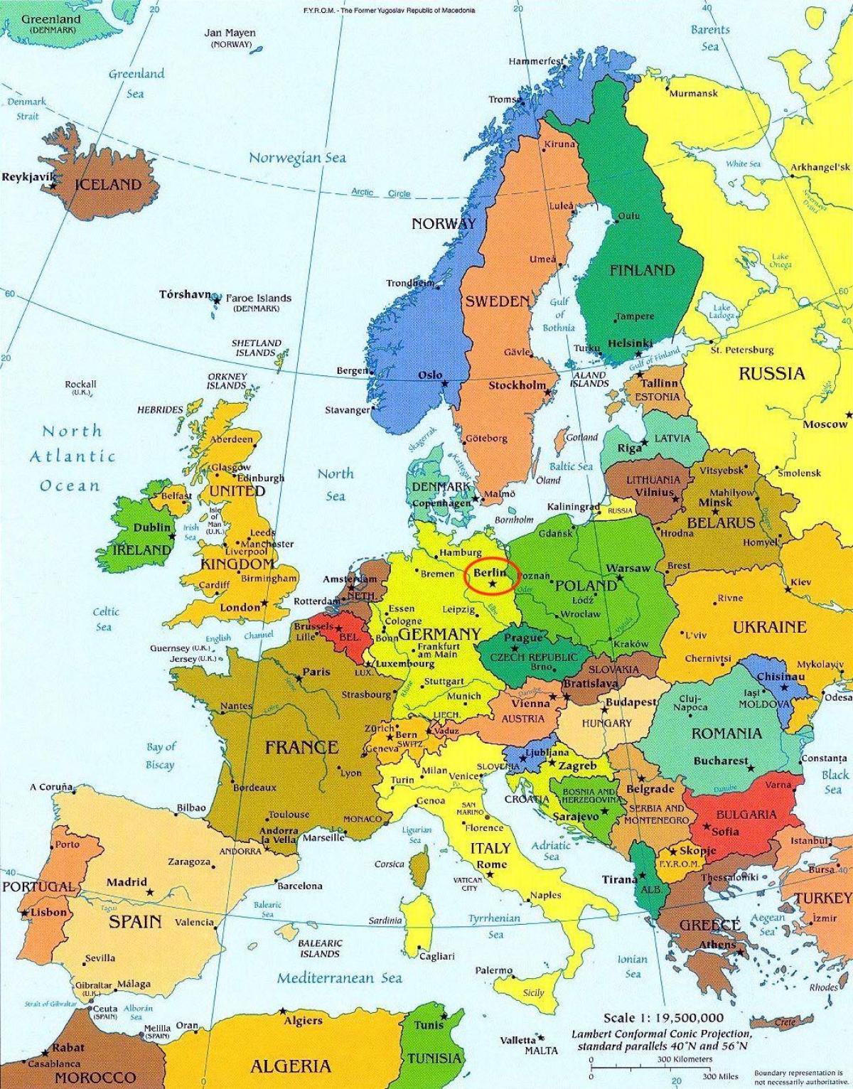 mapa Berlina mapa Europy