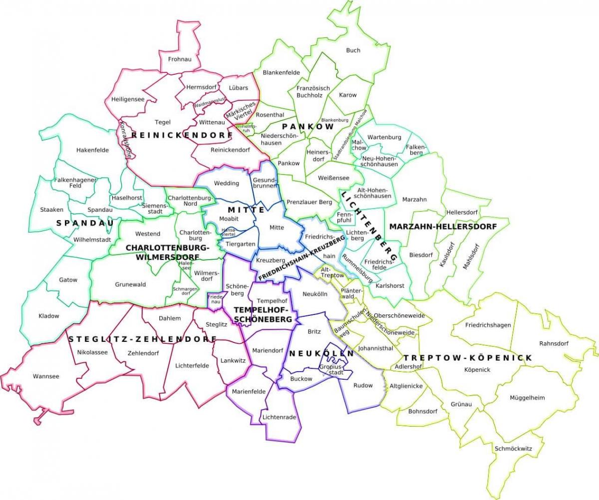mapa Berlina i okolic