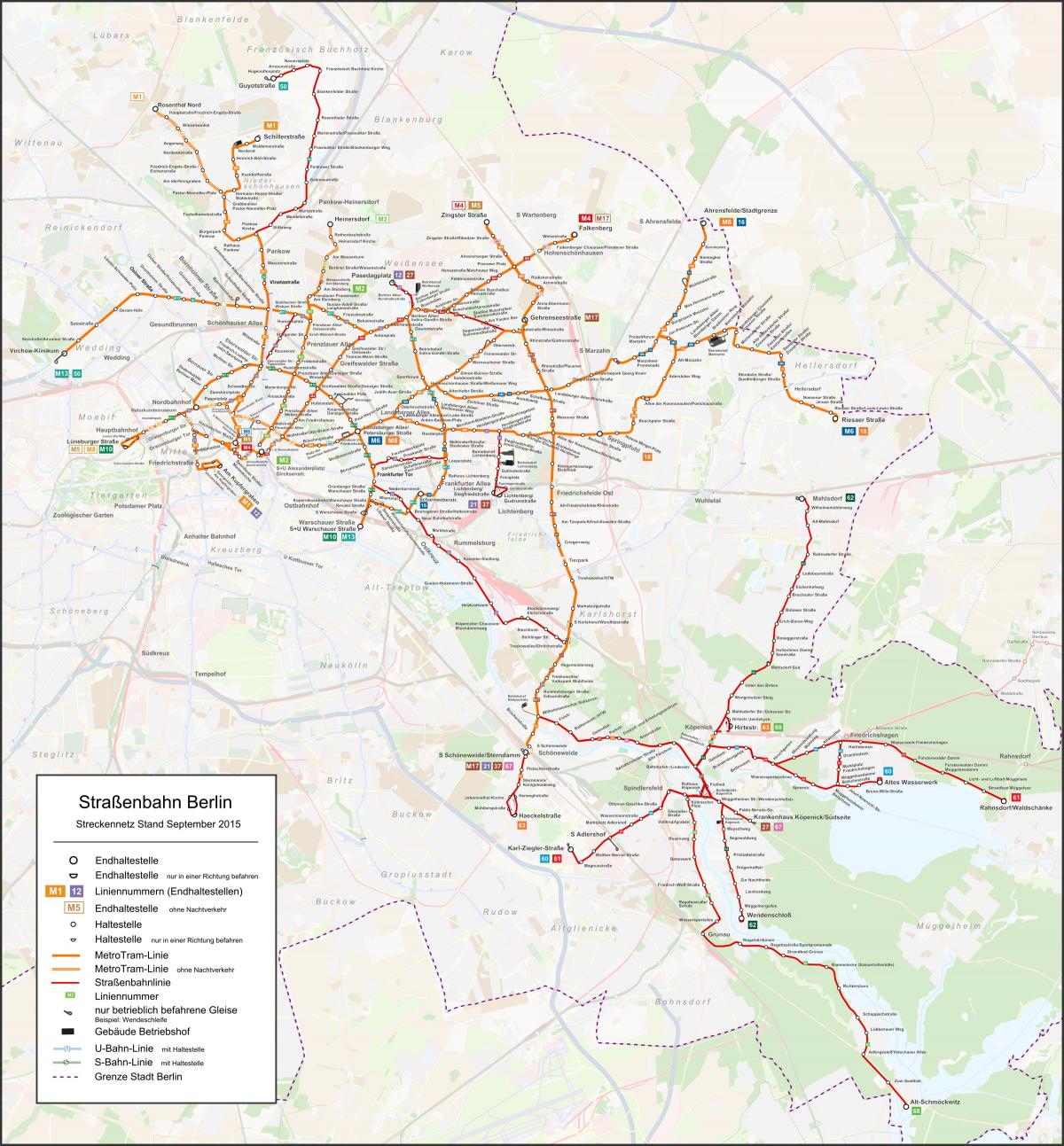 mapa metra w Berlinie
