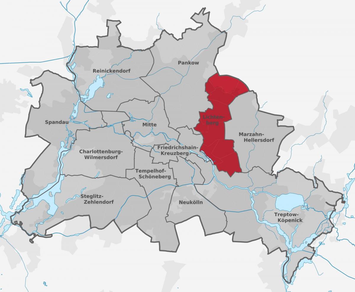 mapa Berlin lichtenberg