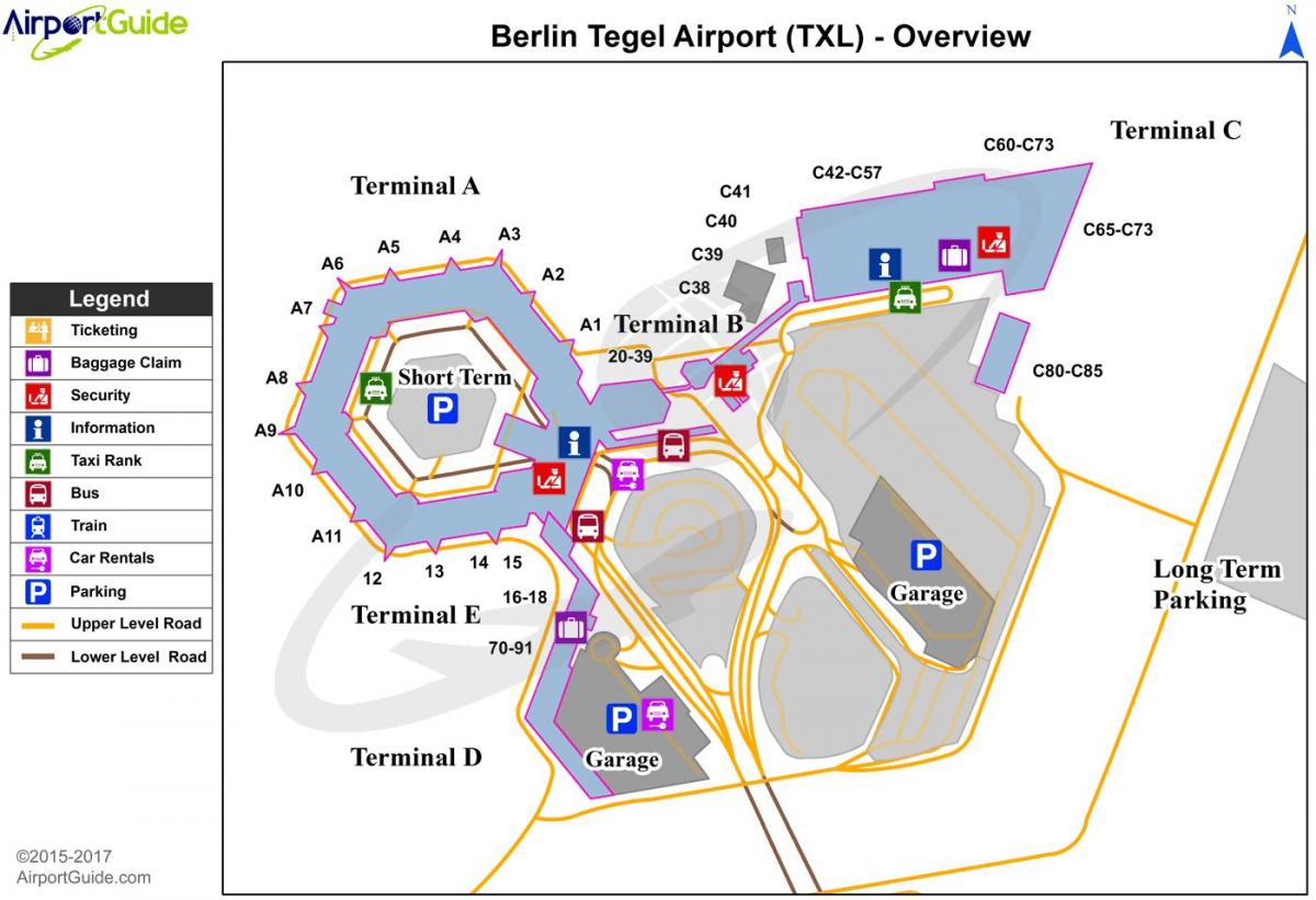 lotnisko Berlin tegel mapie