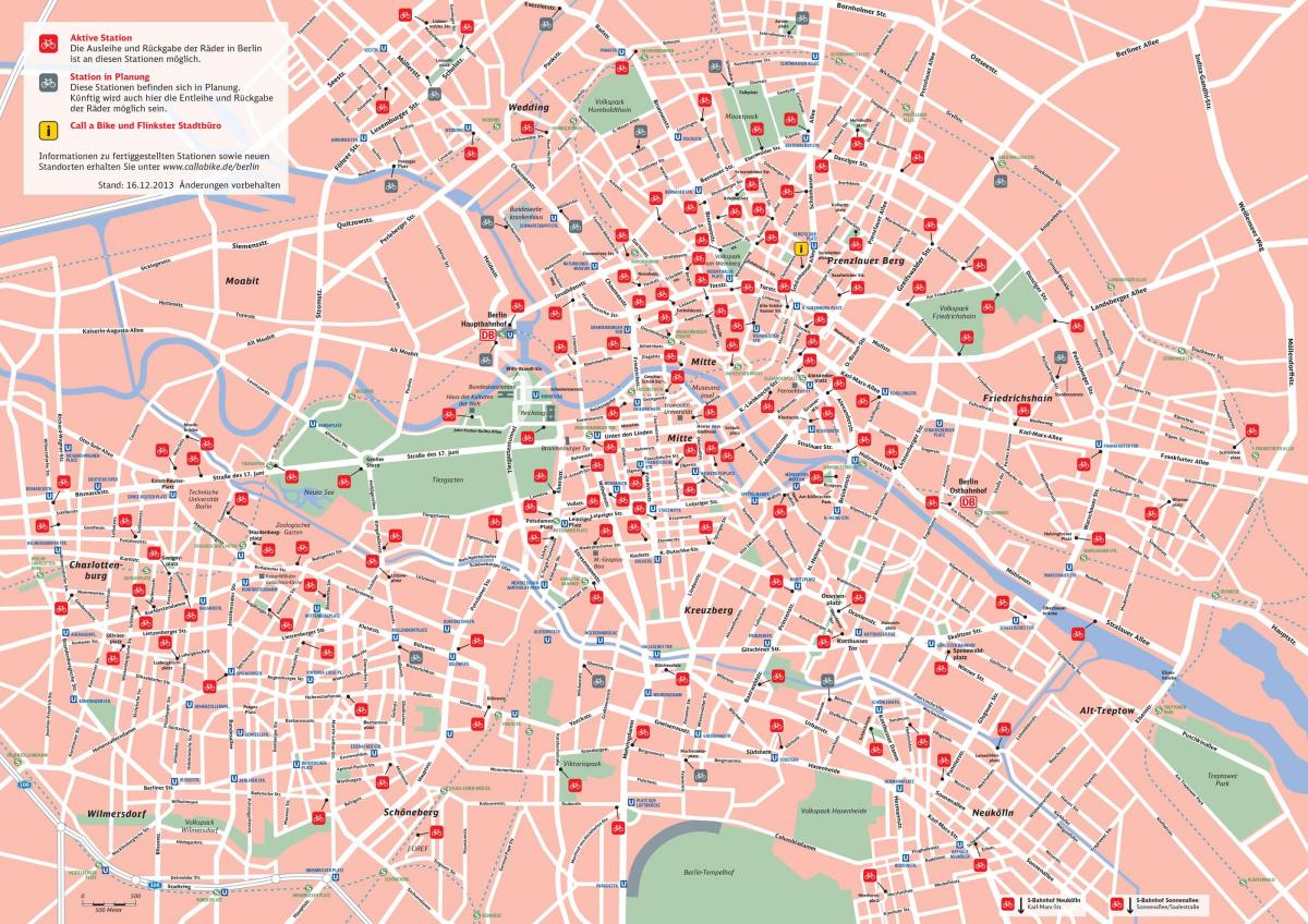 Berlin roweru mapie