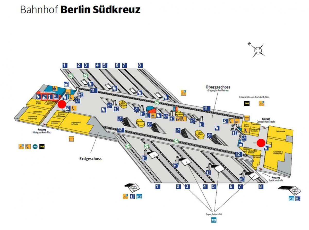 mapa Berlin südkreuz