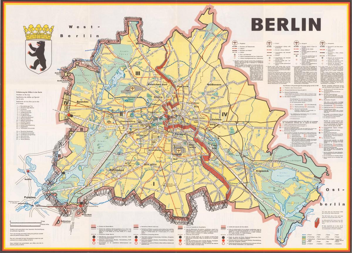 mapa muru Berlińskiego trasie