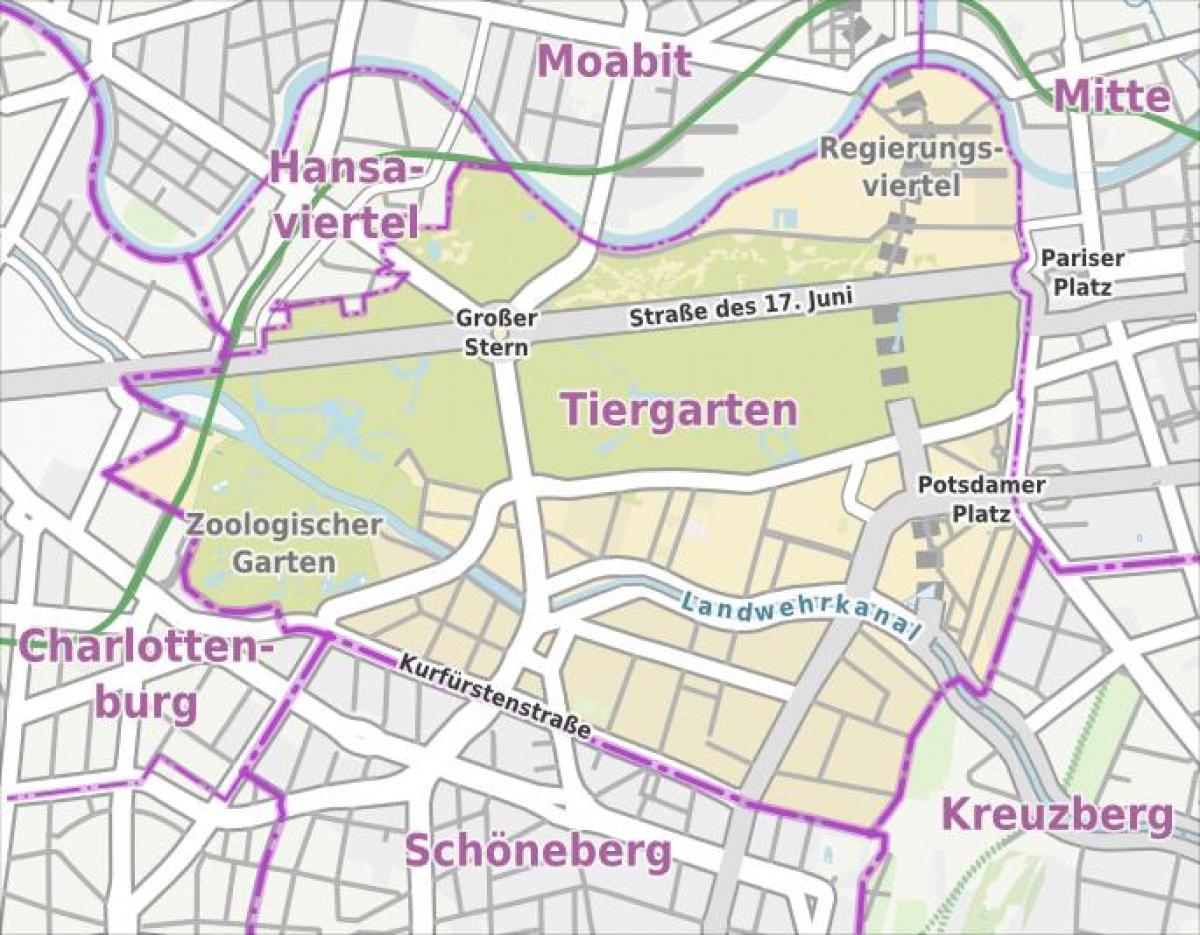 mapa tiergarten Berlin