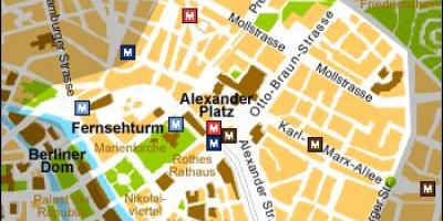 Mapa alexanderplatz w Berlinie