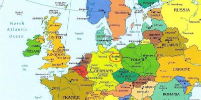 Mapa Berlina mapa Europy