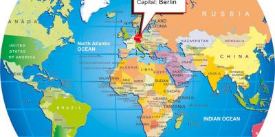 Berlin Niemcy mapa świata