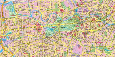 Ulica mapa centrum Berlina 