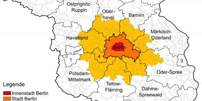 Mapa Berlina regionie