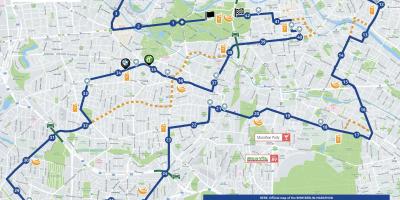 Mapa Berlińskiego maratonu 