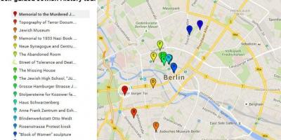 Mapa żydowska dzielnica Berlina