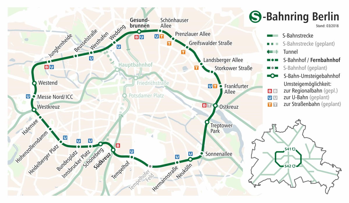 mapa берлинское pierścień