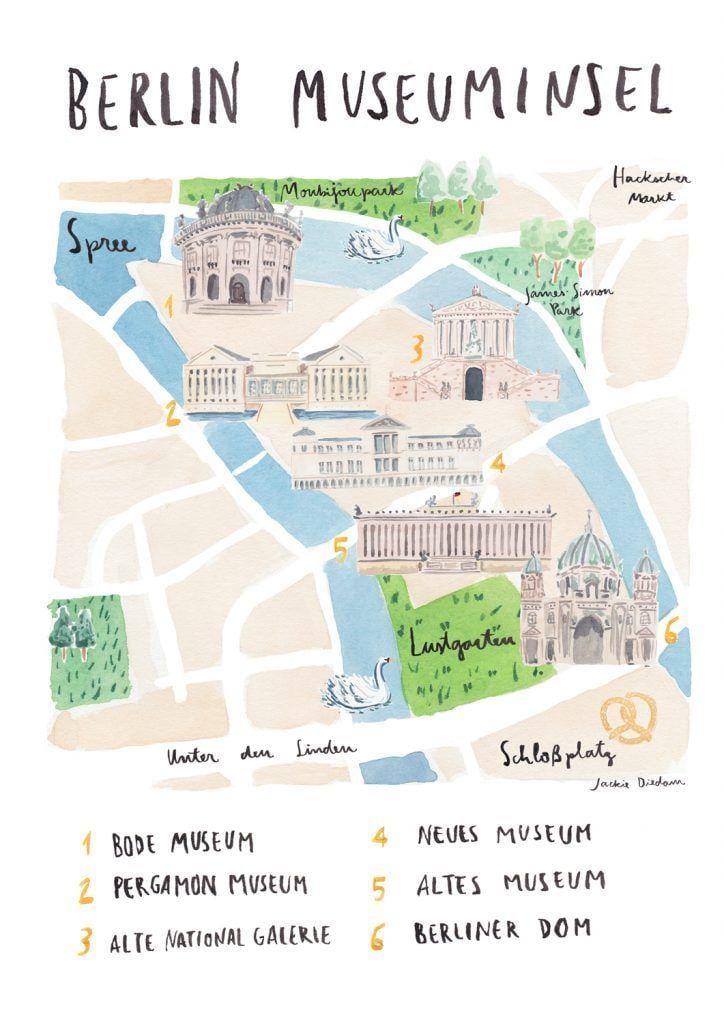 mapa Berlińskiego muzeum