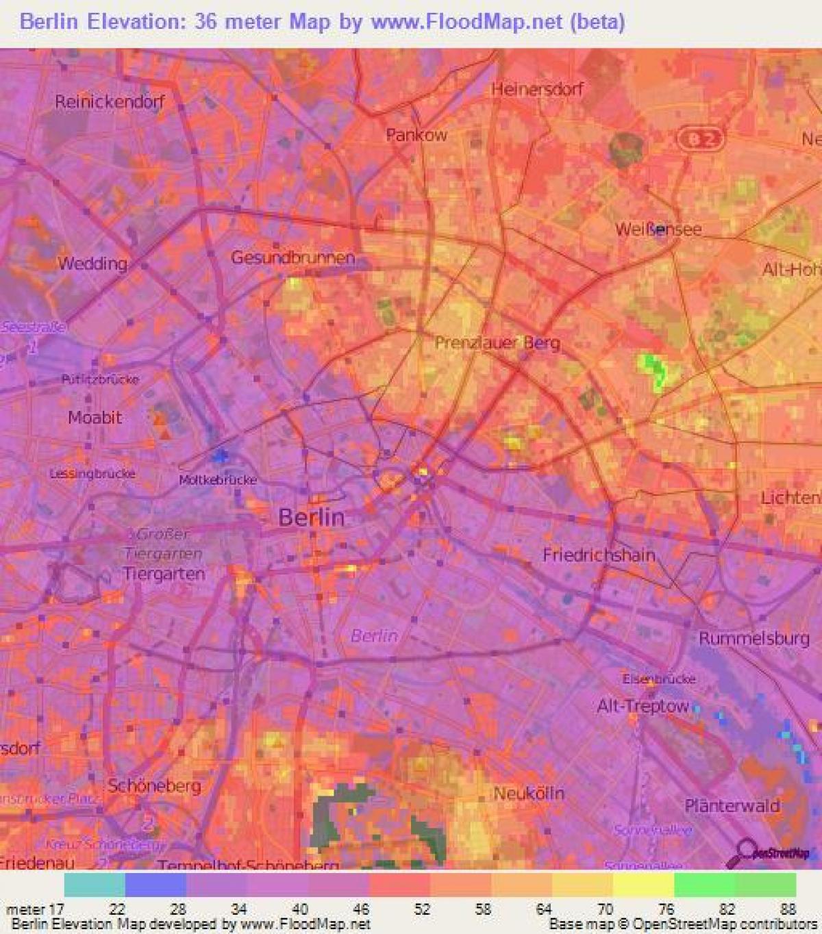 mapa topograficzna Berlina
