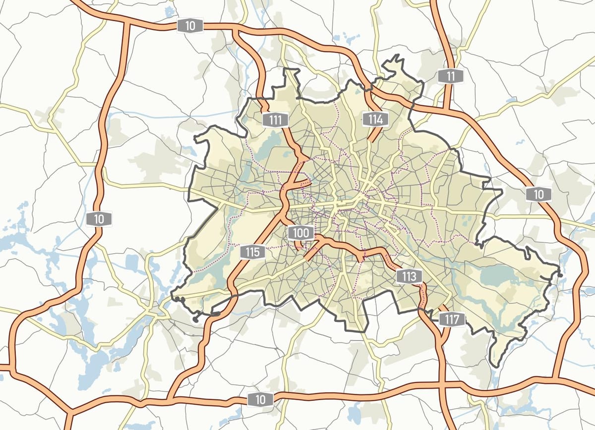 mapa ulic Berlina, Niemcy