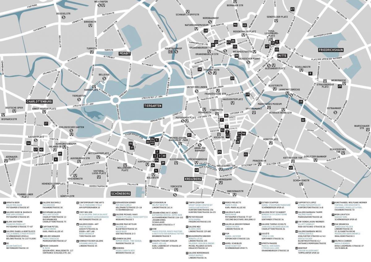 mapa Berlińskiej galerii