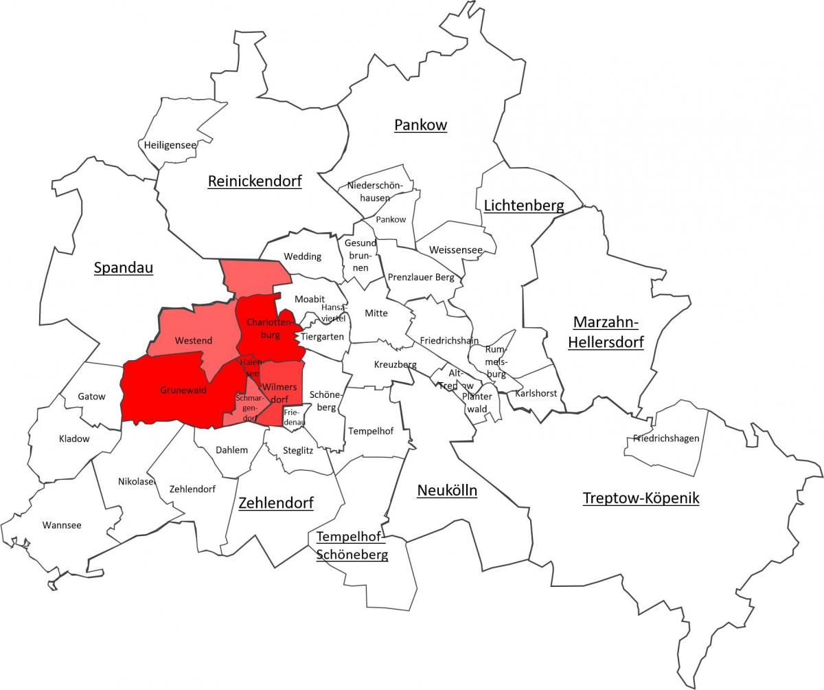 mapa charlottenburg Berlin