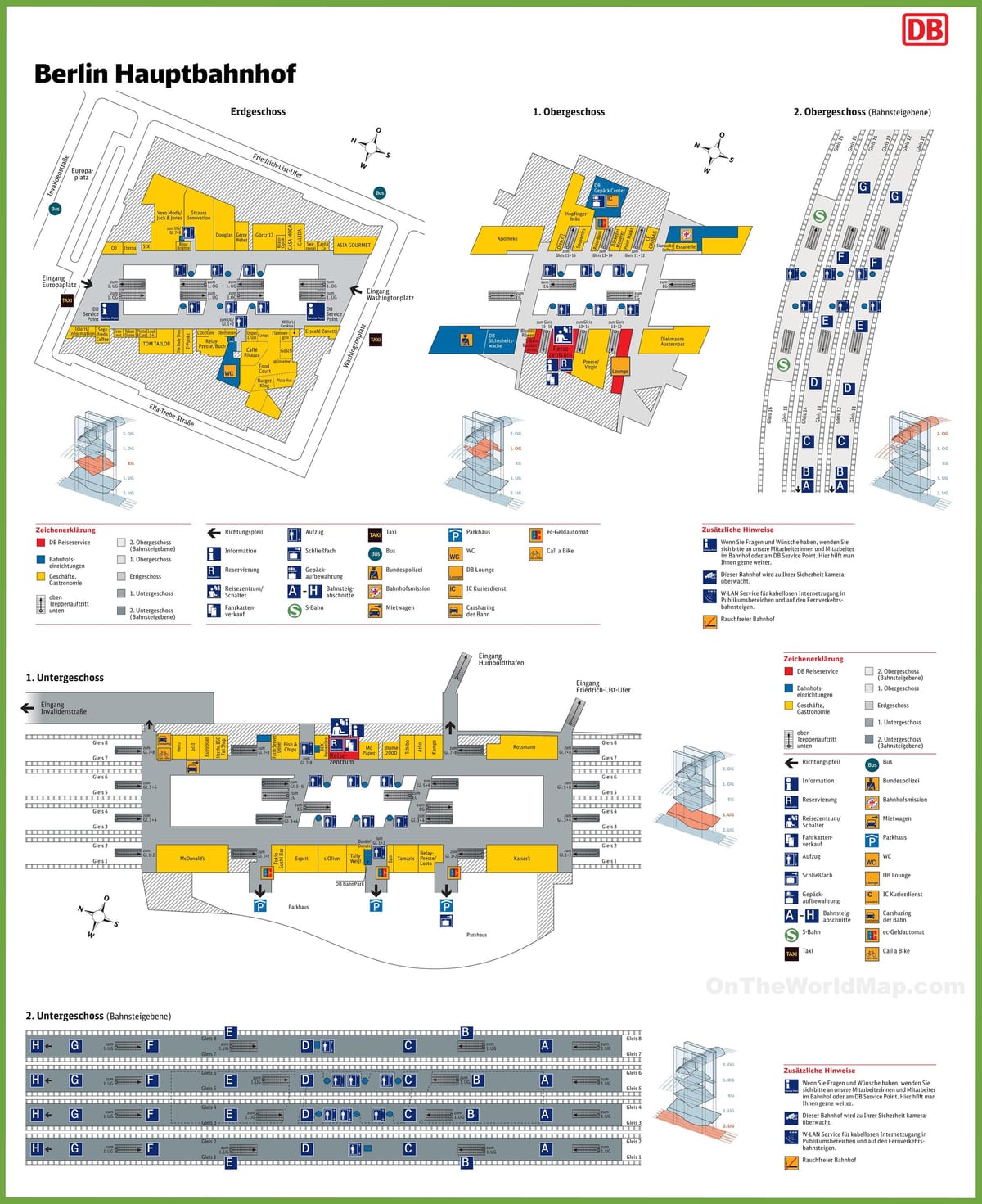 Berlin dworzec Centralny mapa