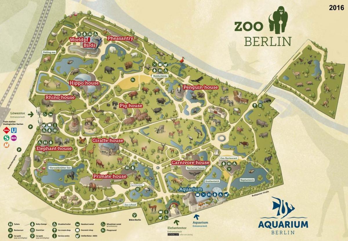 mapa Berlińskiego zoo