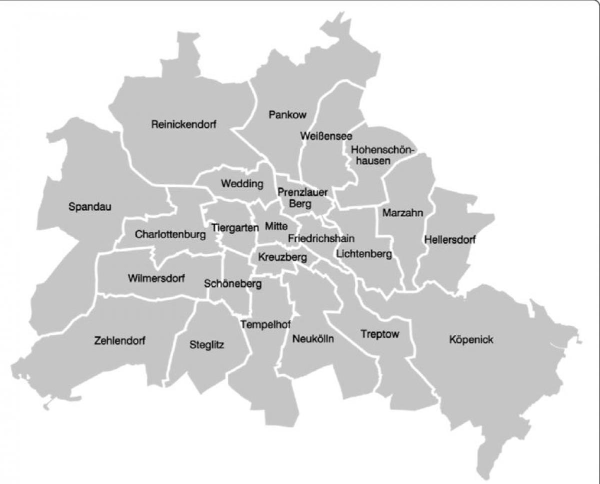 berlińskie dzielnice mapie