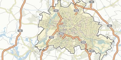 Mapa ulic Berlina, Niemcy