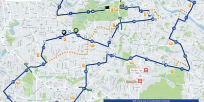 Mapa Berlińskiego maratonu 